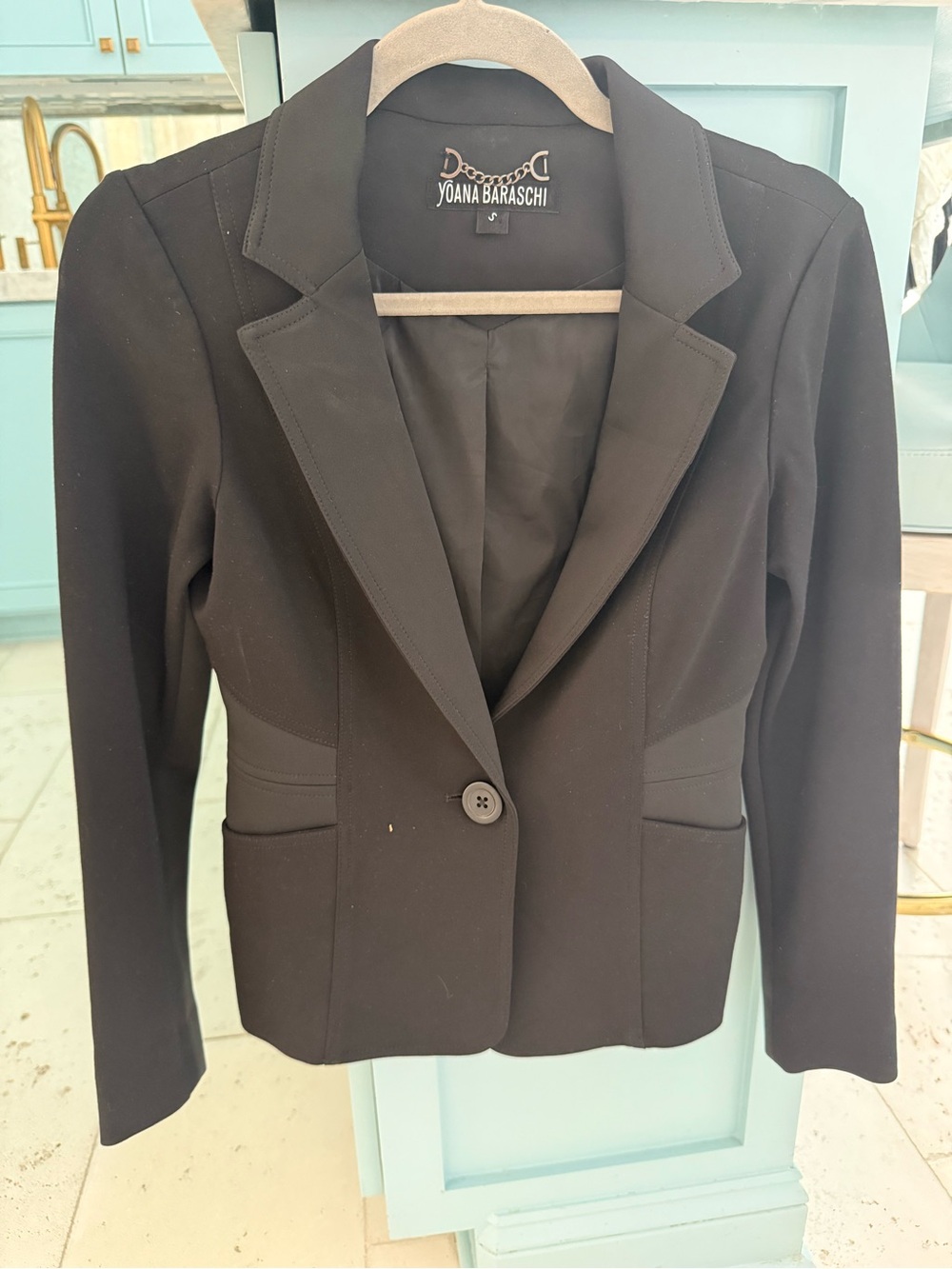 Yoana Baraschi Black Women's Single-Button Tailored Blazer